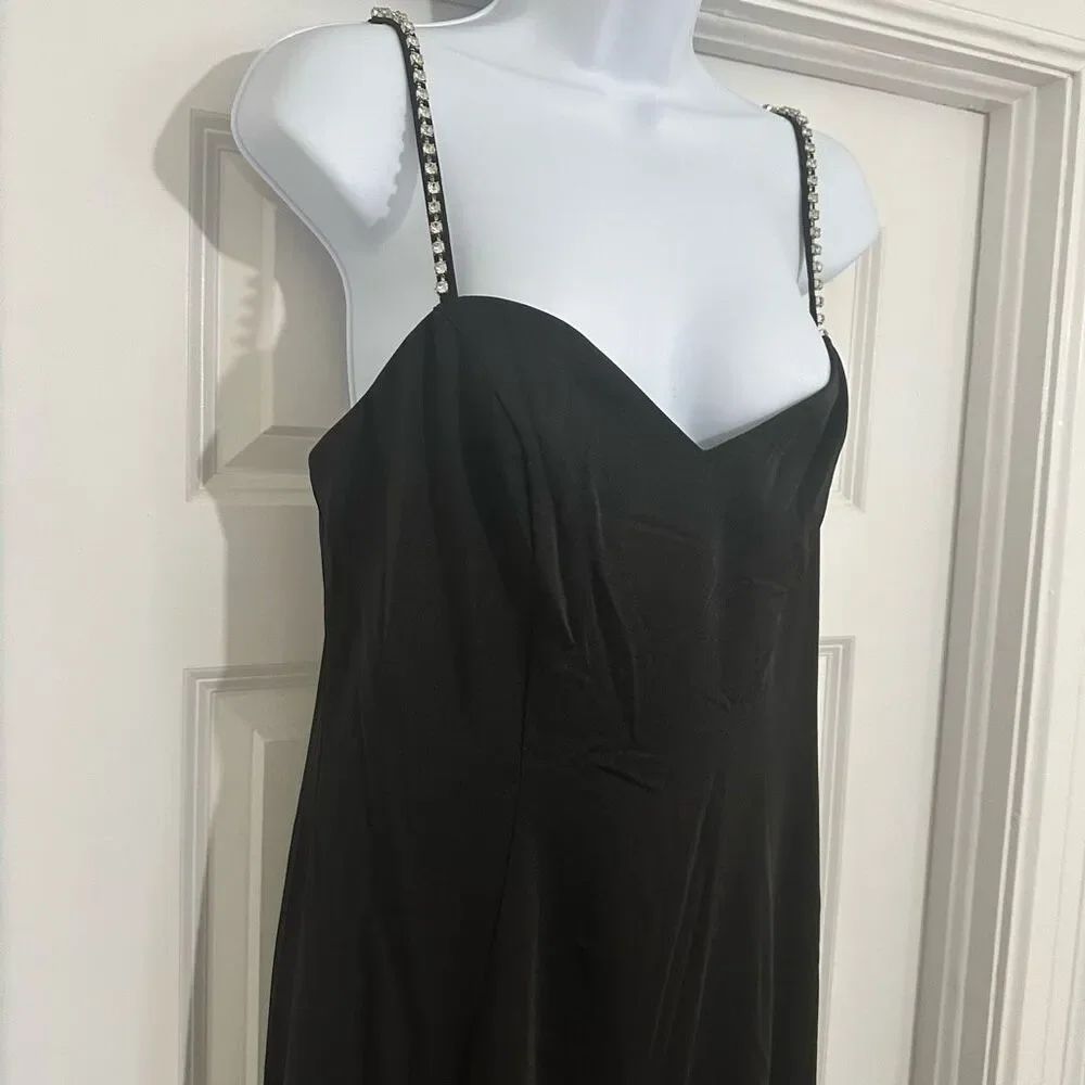 MAC DUGGAL IEENA CRYSTAL DETAIL SWEETHEART NECK TRUMPET BLACK - Picture 8 of 12